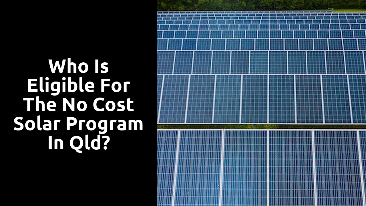 Who is eligible for the no cost solar program in Qld?